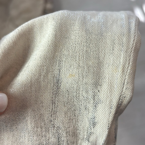 Rag & Bone Cate Mid-Rise Skinny Size 30 Moonshine JeansMetallic Silver Off White - Picture 14 of 16